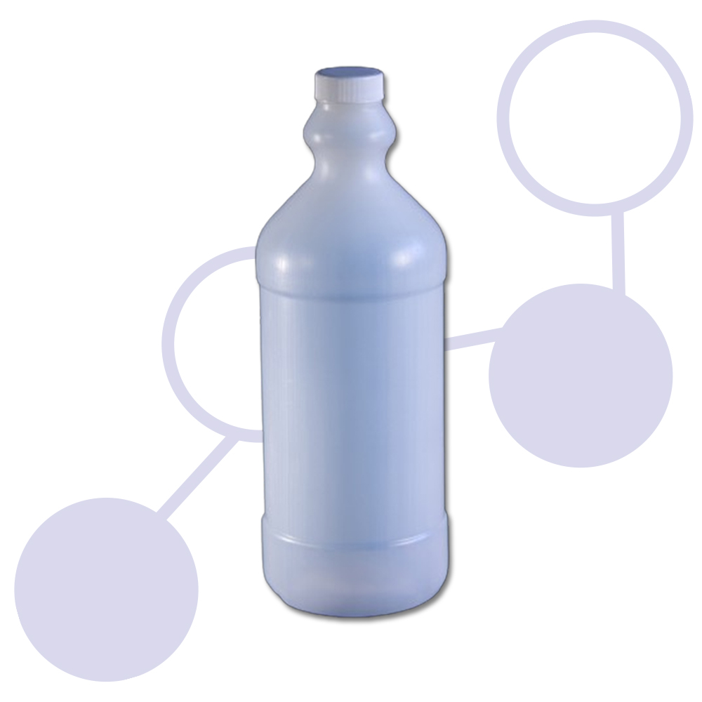 1 Litre HDPE 28-400 Clear Bottle