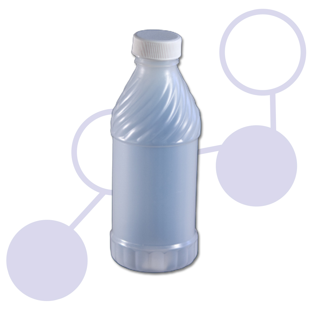 250 mL HDPE 28 mm PCO Clear Bottle 1