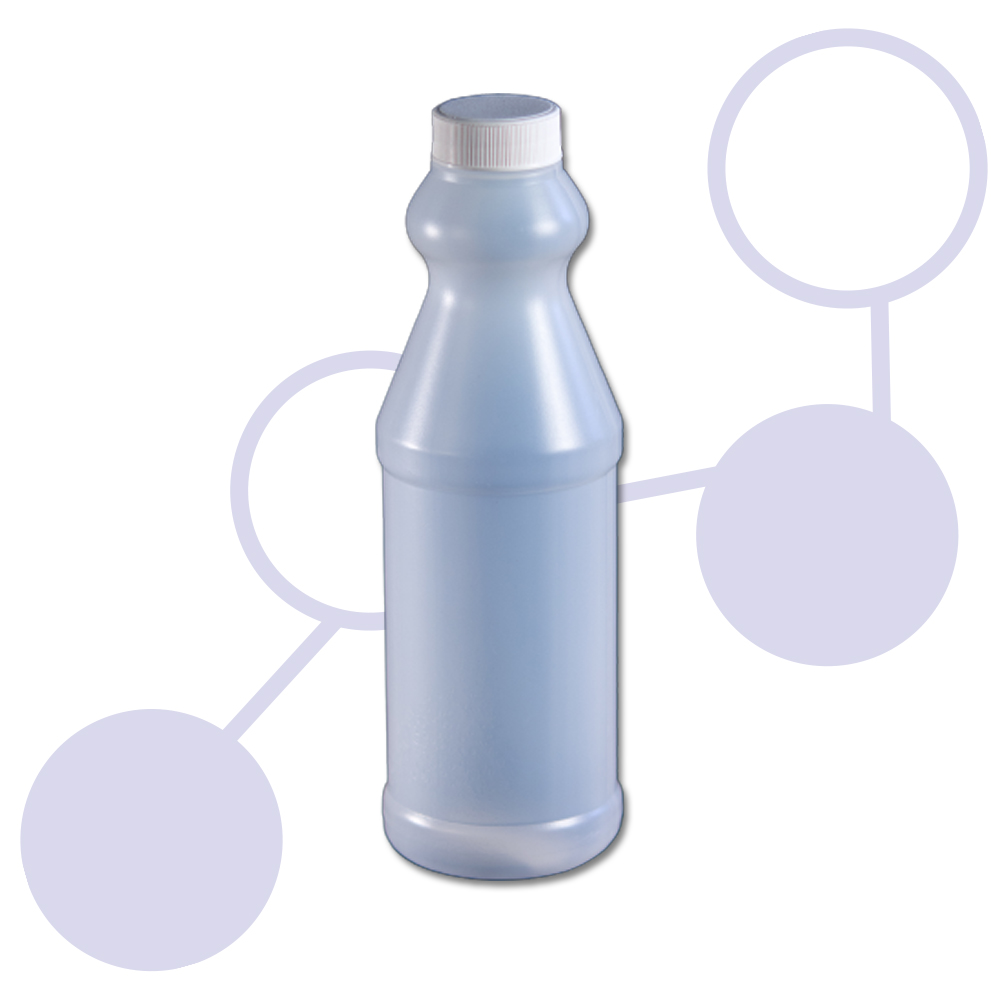 300 mL HDPE 28-400 Clear Bottle 1