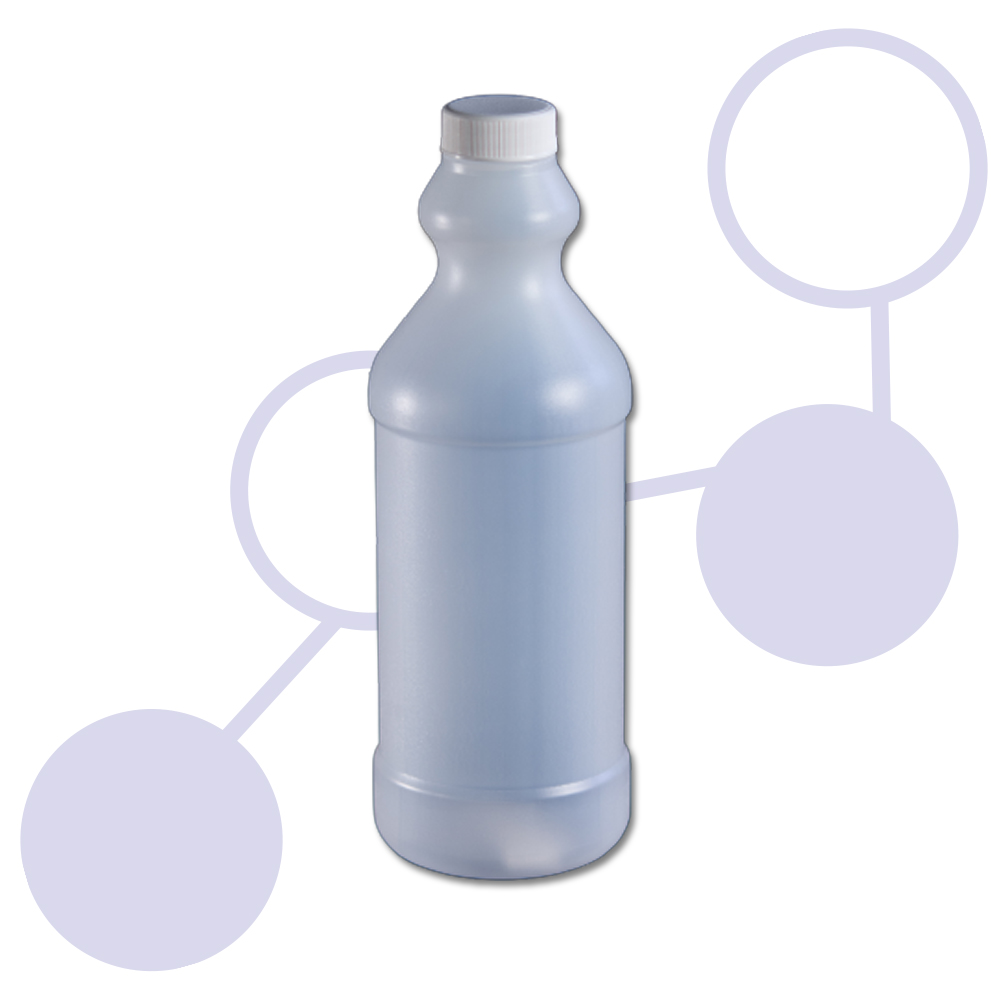 500 mL HDPE 28-400 Clear Bottle